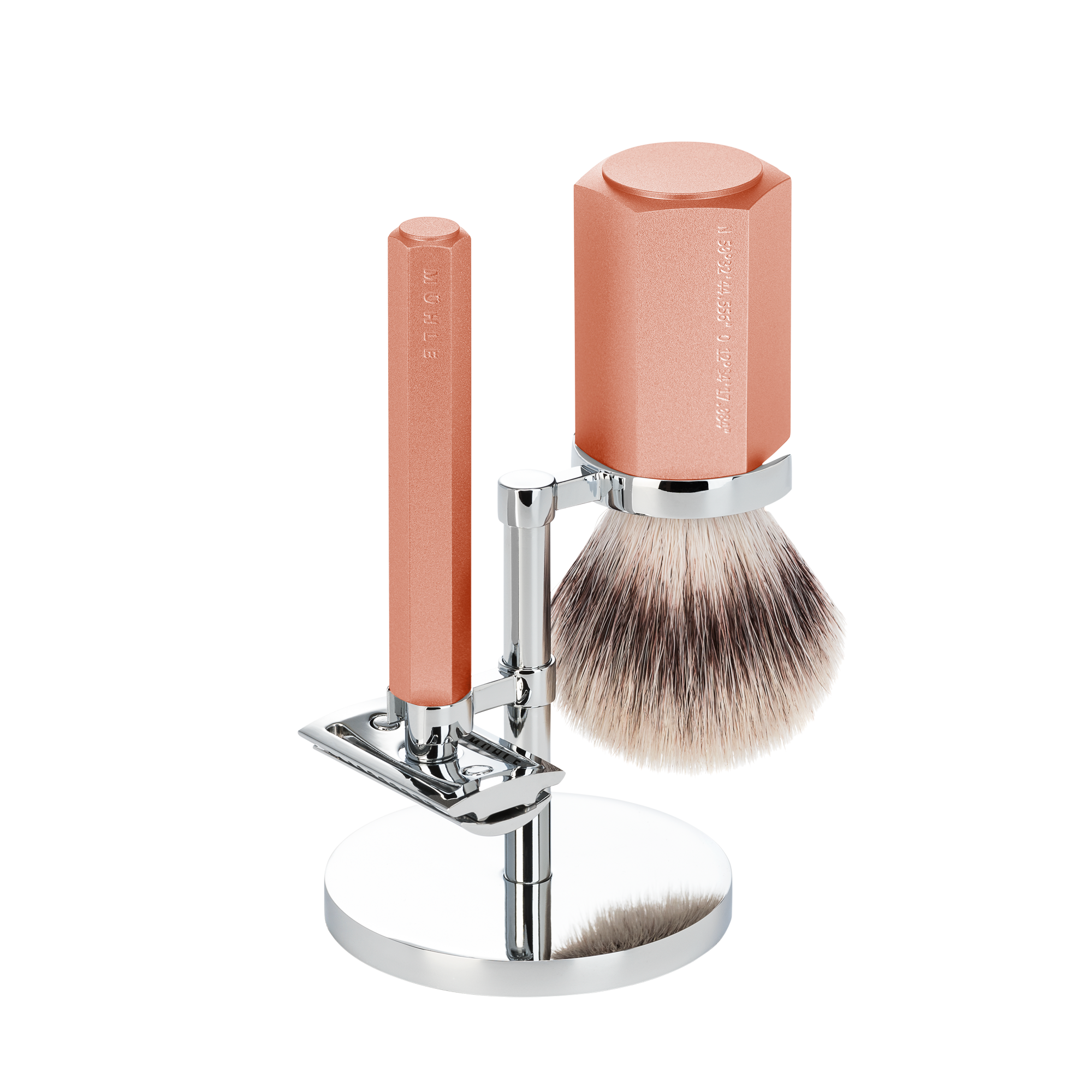 MÜHLE HEXAGON 3 Pc. Shaving Set, Silvertip Fibre® & Safety Razor, Sunrise